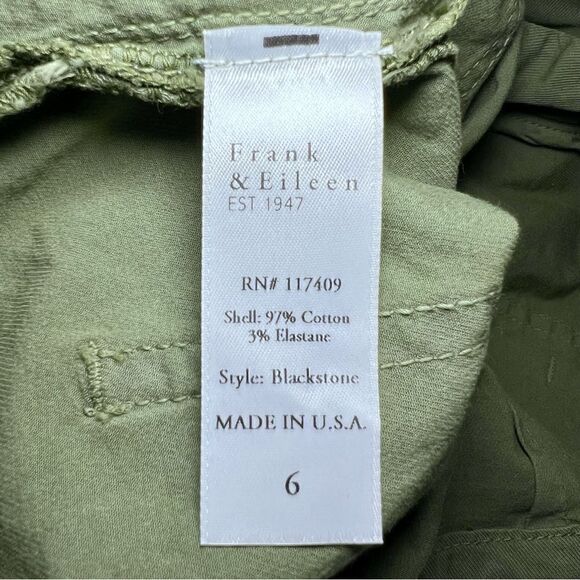 Frank & Eileen Blackstone Utility Pant in Army - Picture 6 of 7